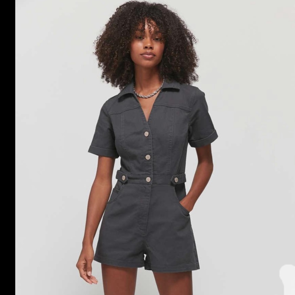 NWT BDG Margritte Button front shortall coverall